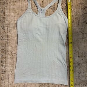 Lululemon Athletica Light Blue Ribbed Tank Top